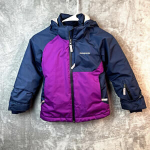 Patagonia Jacket h2no Girls Small 5/6 Blue Snowbelle Winter Coat Kid Youth Hood